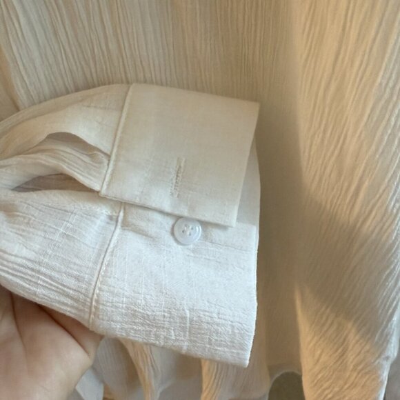 Diosun Women’s White Ivory Long Sleeve Button-Down Shirt Casual 2X - Picture 6 of 9